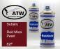 Preview: Subaru, Red Mica Pearl, 82F: 400ml Sprühdose + 400ml Klarlack - Set, von ATW Autoteile West.